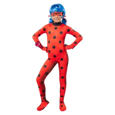 Imagen de Funidelia Disfraz de Miraculous Ladybug con accesorios para niña Dibujos Animados &amp; niños y divertidos Fiestas, Carnaval Halloween Talla 7 9 años