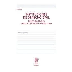 Imagen de Instituciones de Derecho Civil Derechos Reales Registral Inmobiliario 4ª Edición (Manuales y Mercantil)