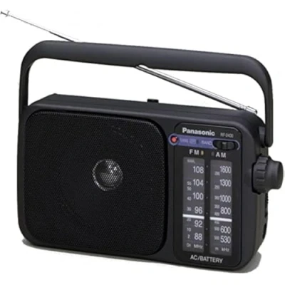 Imagen de Panasonic RF 2400DEG K Radio Portátil FM/Am, (770mW, Iluminación LED, Fácil y Simple de Usar, Sintonizador Digital, Altavoz Amplio Rango 10 cm, Asa para Transportar) Color Negro