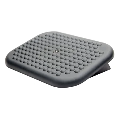Imagen de Fellowes Reposapiés Ergonómico para oficina Soporte pies de inclinación ajustable, Antideslizante y con efecto masaje, Negro, 45 x 33 cm