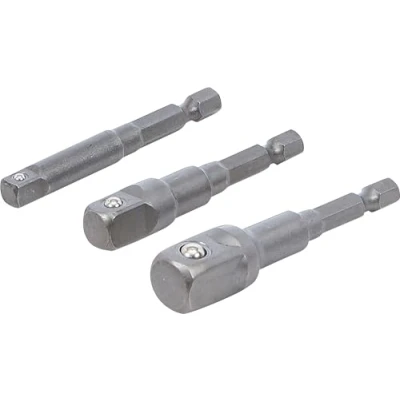 Imagen de BGS 9685 Juego de adaptadores para taladros eléctricos entrada hexágono exterior 6,3 mm (1/4&quot;) / 10 (3/8&quot;) 12,5 (1/2&quot;) 3 piezas
