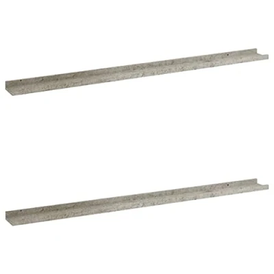 Imagen de vidaXL 2X Estantes de Pared Repisa Flotante Balda Estantería Salón Sala Estar Estudio Exhibición Colgante Decoración Gris Hormigón 115x9x3 cm