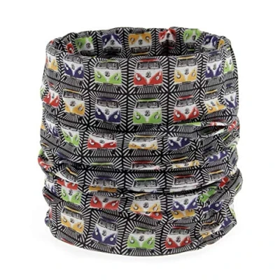 Imagen de Brisa VW Collection: Pañuelo Tubular Unisex Volkswagen Bandana Bufanda Capucha Protección multifunción T1 Camper Bus (Frente/Multicolor)