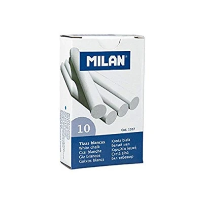 Imagen de MILAN Caja 10 tizas de sulfato calcio blancas (1037)