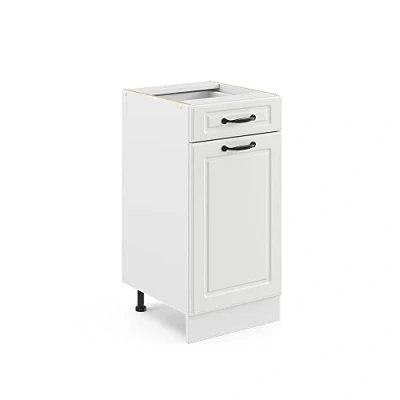 Imagen de Vicco Mueble bajo de cocina &quot;R Line&quot;, Blanco casa campo/Blanco, 40 cm sin encimera