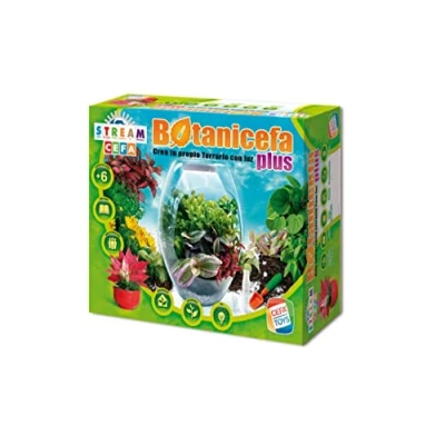Imagen de Cefa Toys Botanicefa Plus, Juego Educativo, Terrario con Luz, Incluye Libro Guía, Apto para Niños a Partir de 6 Años, Capa drenaje piedras / arena sílice.