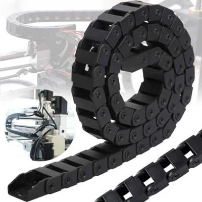Imagen de Weploda 1M Cadena de Arrastre Cable Nylon, Para Impresora 3D Negro, Cable, 10 x 20 Mm, Apto Impresoras 3D, Dispositivos Conteo Electrónico