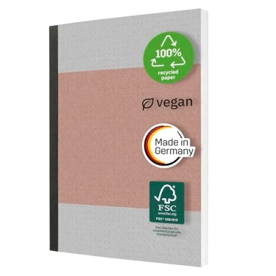 Imagen de SIGEL SN300 Libreta, cuadriculado con puntos (impresión Dot), 80 g/m², aprox. A5, coral, tapa blanda, 200 páginas, sostenible