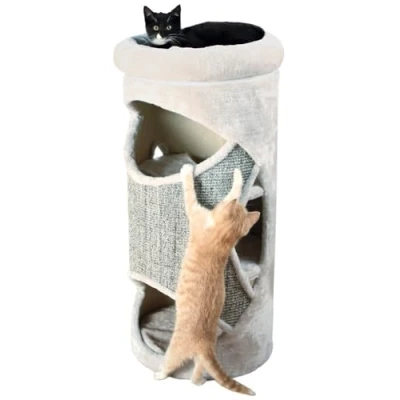 Imagen de Trixie Torre Rascador Gracia, 85 cm, Gris Claro, Gato