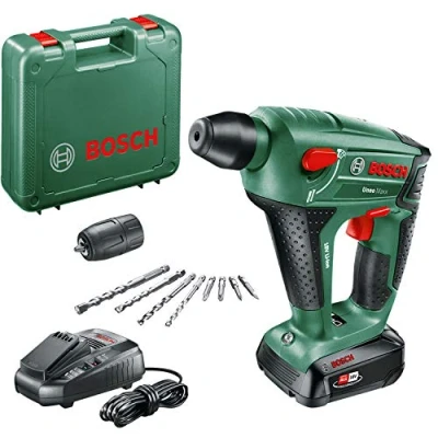 Imagen de Bosch Home and Garden Martillo perforador a Batería (Sistema de 18 V, en maletín), Uneo Maxx, 1 (2,5 Ah)