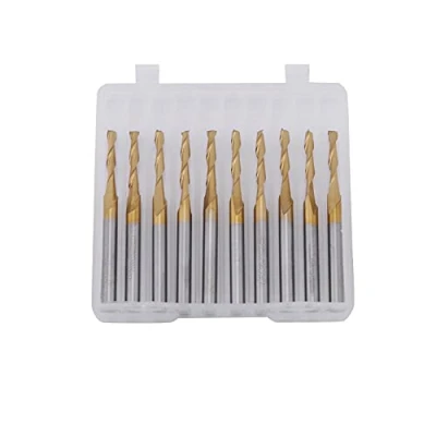 Imagen de Akozon 10pc Molinos de extremo, Fresas carburo Tungsteno PCB CNC Rotativas 2 mm Diámetro Cortador Rotatorio Conjunto Fresa punta cementado