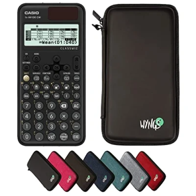 Imagen de CALCUSO Paquete Básico Negro con Calculadora Casio FX 991DE CW ClassWiz (Alemán)