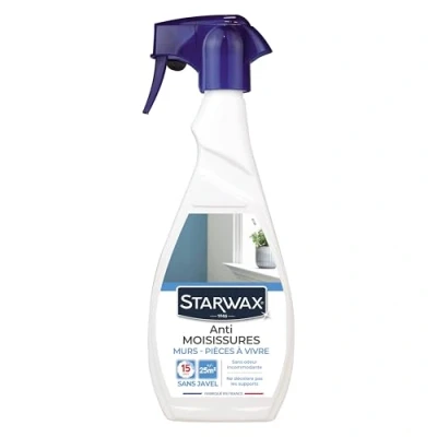 Imagen de STARWAX Antimoho para paredes y salas de estar 500 ml, ideal eliminar el moho en las paredes, techos, contornos ventanas