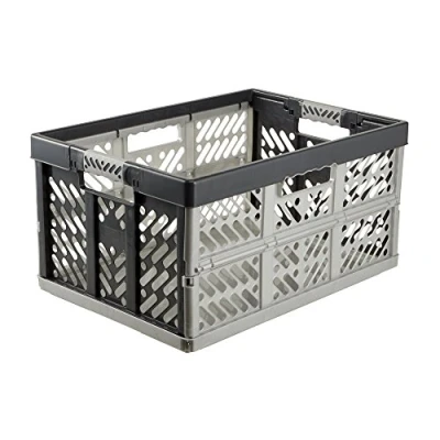 Imagen de keeeper Robusta Caja Plegable con Mangos Suaves, 54 x 37 28 cm, 45 l, Ben, Gris Claro
