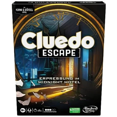 Imagen de Hasbro Gaming Cluedo Escape Chantaje en Midnight Hotel, Juego de una Sola resolución para 1 6 Jugadores, cooperativo