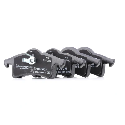 Imagen de BOSCH 0 986 424 665 Juego de pastillas freno Low Metallic Chapa antichirridos, con clip émbolo JEEP: GRAND CHEROKEE 2