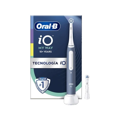 Imagen de Cepillo eléctrico Oral B iO My Way, Para adolescentes, 4 Modos, Especial ortodoncia, Sensor de presión, Azul