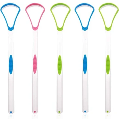 Imagen de 5pz Cepillo para Lengua Limpiador de ZSWQ Ayudar, Mantener tu Boca Sana y Limpia,Pástico, 3 Colores