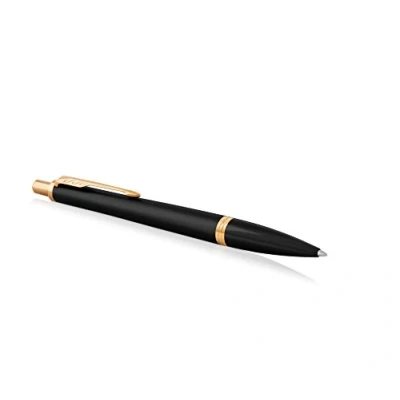 Imagen de Parker Urban 1931576 Bolígrafo (negro tenue de adorno dorado, recambio tinta azul para punta media)