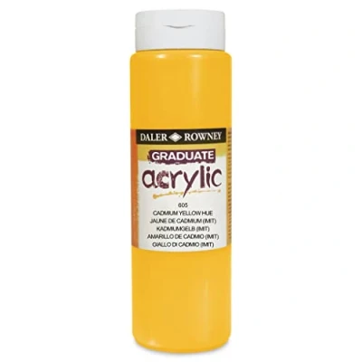 Imagen de Daler Rowney Graduate Acrílico Bote de tinta Paint 500ml Cadmio Hue Amarillo