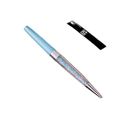 Imagen de bolígrafo con punta de cristal hecho 140 cristales brillantes Recambio y bolsa para bolígrafos incluidos. (AZUL)
