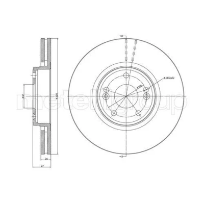Imagen de Disco de freno METELLI 23 0675C