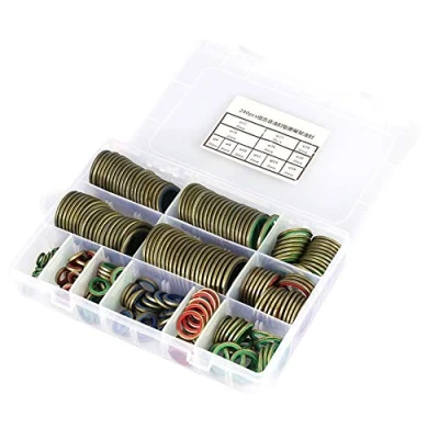 Imagen de anillo de sellado 6 8 10 12 14 16 18 20 22 24 27 30 mm metal goma drenaje aceite Plug Juego juntas (240pcs / pack)