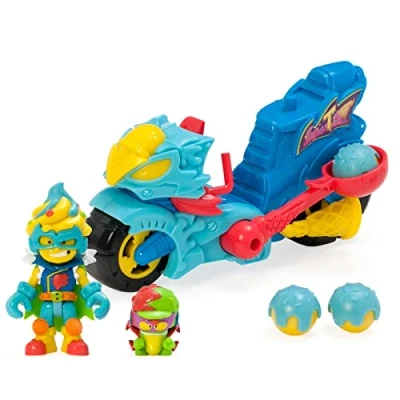 Imagen de SUPERTHINGS Turbo Ice, Moto con catapulta para lanzar Bolas de Helado, Incluye 1 Kazoom Kid y SuperThing