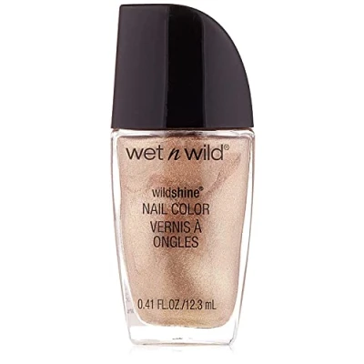 Imagen de Wet n Wild Shine Nail Color Esmalte de Uñas Secado Rápido Pintauñas Dorado Larga Duración Acabado Brillante, Textura y Efecto Fabuloso Ready to Propose
