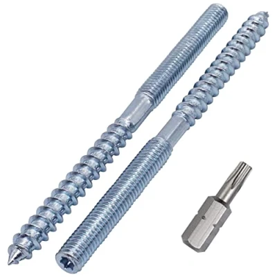 Imagen de SKIR&#039;CO (4 piezas) Pernos colgantes M8 x 120 mm, Tornillos de espiga rosca doble extremo, cabeza