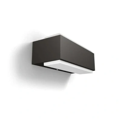 Imagen de Philips myGarden Stratosphere Aplique LED, luz blanca fría, IP44, iluminación exterior, resistente a la humedad y intemperie, 4.5 W, aluminio, antracita