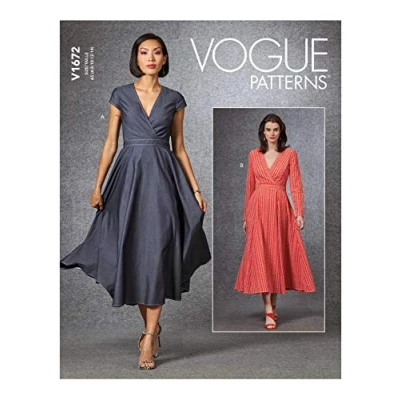 Imagen de Vogue Patterns V1672A5 Pattern Patrón para Vestido de Mujer (tamaño, Papel, Varios, A5 (6 8 10 12 14)