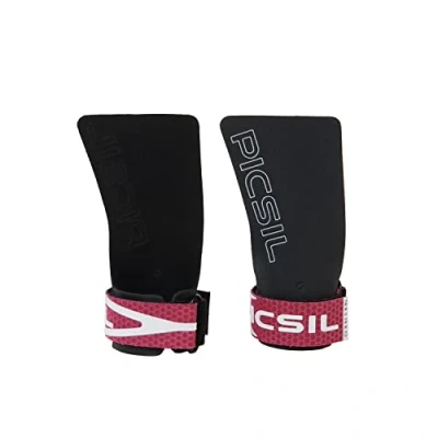 Imagen de PICSIL Golden Eagle Calleras Sin Agujeros, Fingerless Grips para Cross Training, Gimnasio, Box, Halterofilia, Previenen Ampollas y Desgarros, Mayor Retención del Magnesio, Unisex (G+ (L/XL), Purple)