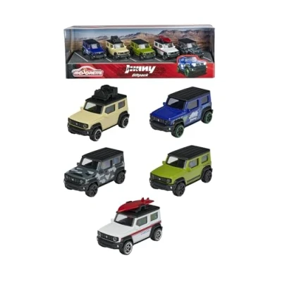 Imagen de Majorette Set de 5 Coches Suzuki Jimny 7,5cm, Fabricados en Metal Fundido a Alta Presión, Apto partir 3 años, Color (212053177)