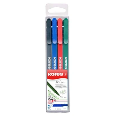 Imagen de Kores Feutre fineliner &quot;K Liner&quot;, trace: 0,4 mm, etui de 4