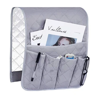 Imagen de MaoXinTek Organizador de Reposabrazos para Sofá, Bolsillo Bandeja Silla, Soporte Bolsa Almacenamiento Tela Revistero Mando a Distancia, Teléfono Móvil, Libro, lápiz