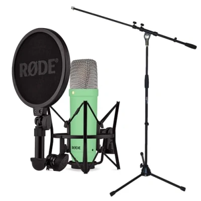 Imagen de Rode NT1 Signature Green Micrófono de estudio (incluye soporte keepdrum), color verde