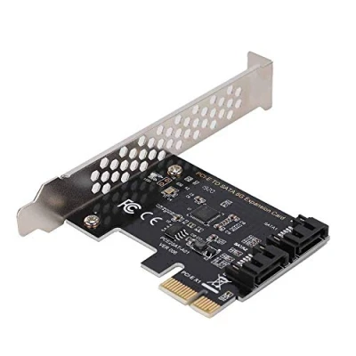 Imagen de Tarjeta de extensión PCI Express a SATA 3.0, 6Gbps 2 Puertos 6 Gbps controladora Módulo Placa adaptadora PCIE III Doble Puerto