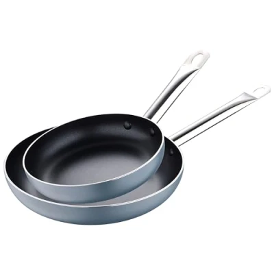 Imagen de BERGNER Juego de 2 Sartenes Fabricadas en Aluminio Prensado Total Antiadherencia Recubrimiento Resistente y Duradero Apto para Todo Tipo Cocinas incluyendo Inducción