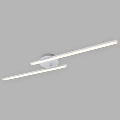 Imagen de BRILONER Leuchten Lámpara de techo LED, luz 2 bombillas, 700 lúmenes, 3000 Kelvin (blanco cálido), 9 vatios, aluminio, 782x120x61 mm (largo x ancho altura)