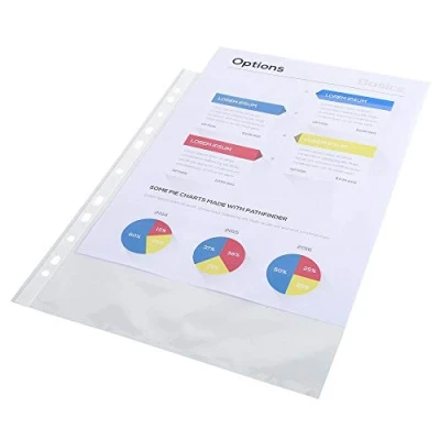 Imagen de Exacompta 5200E Lote de fundas portadocumentos (polipropileno, A4), transparente