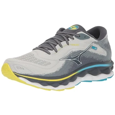 Imagen de Mizuno Zapatillas de correr Wave Sky 7 para hombre, Pearl Blue white, 11.5 Wide