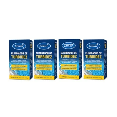 Imagen de Tamar Floculante en Cartucho para Piscinas Pack 4 Unidades, Eliminador de turbidez, clarificante, clarificador Agua, agrupa particulas suspesion, tabletas.