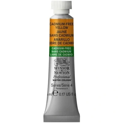 Imagen de Winsor &amp; Newton Acuarela Profesional Pintura De Acuarela, Alta Luminosidad, Resistente a la Luz, Calidad Archivo, Tubo 5ML, Color Amarillo Libre Cadmio
