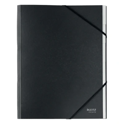 Imagen de Leitz Carpeta Clasificadora A4, Incluye Índice con 6 Compartimentos, Cierre Elástico, 100% Reciclable, Respetuoso el Medio Ambiente, Gama Recycle, Negro, 39140095