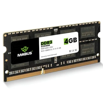 Imagen de MABUS Memoria Ram Ddr3 4gb Sodim 1600 Sodimm Laptop Ram4gb Portatil 1600Mhz Memory Pc3L 12800