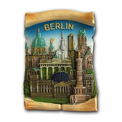Imagen de Berlín Alemania 3D refrigerador imán viaje etiqueta de recuerdo hogar y cocina decoración nevera China