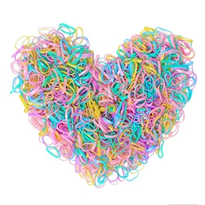 Imagen de Cooetr 1000 Piezas Mini Gomas de Pelo Coletero Elástico Banda para Niñas Bebés pequeñas Dreadlocks Pequeños, Peinado Boda y Más (Multicolor)