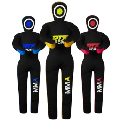 Imagen de RTX MMA Judo Grappling Dummy Saco de boxeo para BJJ Brasileño Jiu Jitsu, posición pie, lucha libre BJJ, entrenamiento artes marciales, lienzo, sin relleno