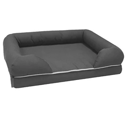 Imagen de Croci Revenant Limitless Caseta Interior Para Perros Tamaño Grande 112X86 Cm Sofá Cama De Espuma Viscoelástica Impermeable Con Funda Extraíble Lavable (Color Gris, Talla L)